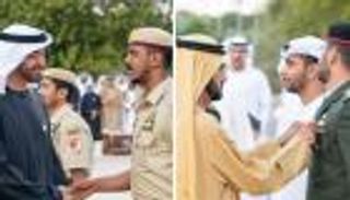  محمد بن راشد ومحمد بن زايد يقلدان أبطال القوات المسلحة "وسام الشجاعة"