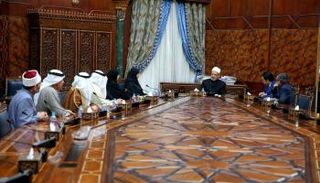 شيخ الأزهر خلال استقباله الوفد الإماراتي