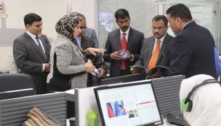 الوفد الهندي خلال زيارة مرصد الأزهر