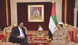 الشيخ منصور بن زايد آل نهيان يستقبل وزير الخارجية الإثيوبي