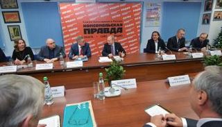 الرئيس بوتين خلال حواره مع رؤساء التحرير - أ. ف. ب