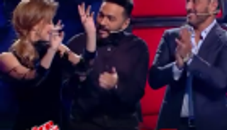 نانسي ترقص على أصوات فريقها في ذا فويس كيدز