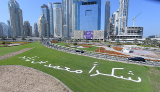 "شكرا محمد بن زايد" تزين الشوارع الرئيسية في دبي