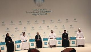 المتحدثون في المؤتمر الصحفي للقمة العالمية للحكومات