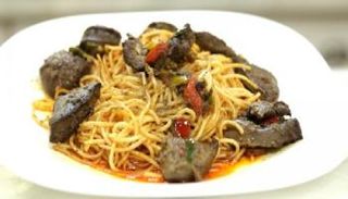 طريقة عمل طاجن المكرونة بالكبدة