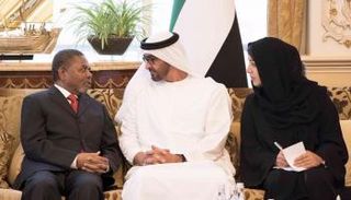 الشيخ محمد بن زايد آل نهيان ورئيس زنجبار