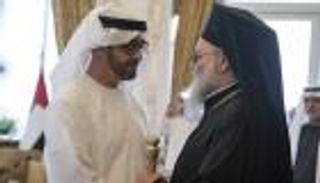 محمد بن زايد يلتقي بطريرك أنطاكية وسائر المشرق للروم الأرثوذكس