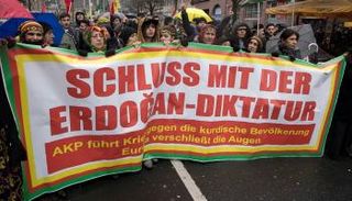 مظاهرات مناهضة لأردوغان بعد التدخل العسكري في عفرين - أ. ف. ب