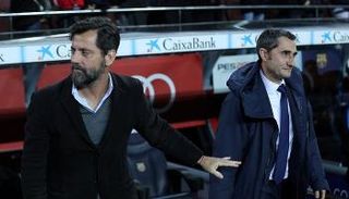 سانشيز فلوريس - مدرب إسبانيول وإرنستو فالفيردي مدرب برشلونة