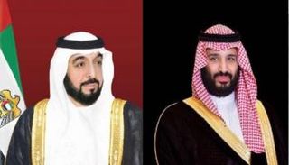 الشيخ خليفة بن زايد آل نهيان رئيس الإمارات وولي العهد السعودي