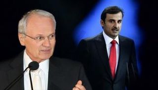 أمير قطر ورئيس المنظمة الصهيونية في أمريكا