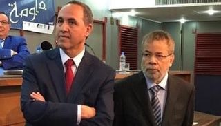 الشاعران الإماراتي حبيب الصايغ والجزائري عز الدين ميهوبي 