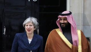 ولي العهد السعودي محمد بن سلمان ورئيسة الوزراء البريطانية - أرشيفية