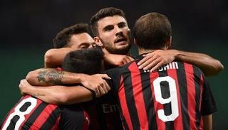 من مباراة ميلان وأولمبياكوس