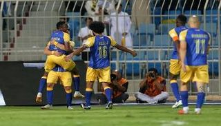 من مباراة النصر والحزم