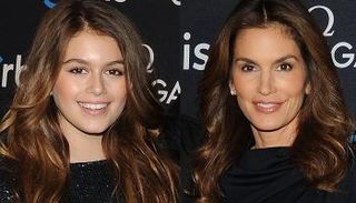 عارضة الأزياء الأمريكية سيندي كروفورد وابنتها كايا جربر