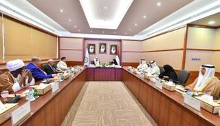 رئيسة المجلس الوطني الاتحادي خلال استقبالها رئيس البرلمان العربي