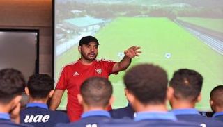 راشد البدواوي خلال معسكر الأبيض الشاب