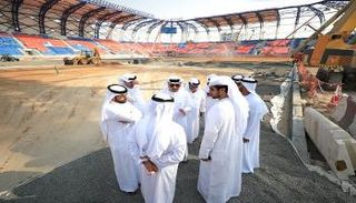 خلال متابعة تحضيرات ملعب النصر