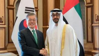 الشيخ محمد بن زايد آل نهيان والرئيس الكوري الجنوبي - أرشيفية