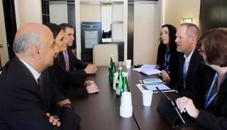 جانب من لقاء وزيرة الاستثمار المصرية مع مساعد وزير الخزانة الأمريكي