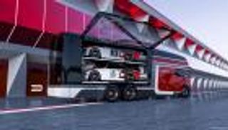 بالصور.. تصميم مبتكر لحافلة نقل سيارات بورش  