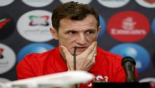 مدرب شباب الأهلي خلال المؤتمر الصحفي