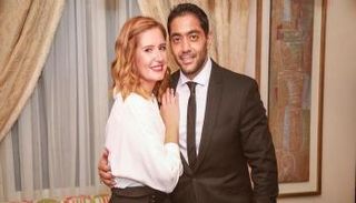 أحمد فلوكس وهنا شيحة في حفل عقد قرانهما