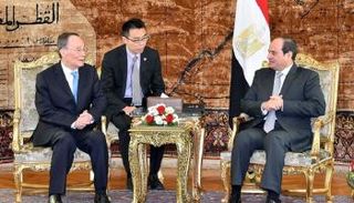الرئيس السيسي خلال استقباله نائب رئيس جمهورية الصين الشعبية