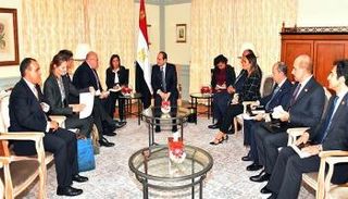 الرئيس السيسي خلال لقائه وزير الاقتصاد الألماني