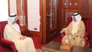 ملك البحرين خلال استقباله الشيخ عبدالله بن زايد آل نهيان