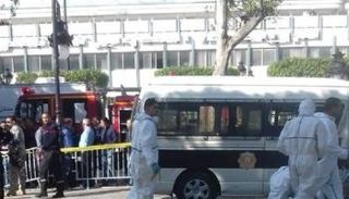 صورة من موقع الحادث في قلب العاصمة التونسية