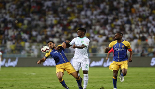 من مباراة النصر والأهلي