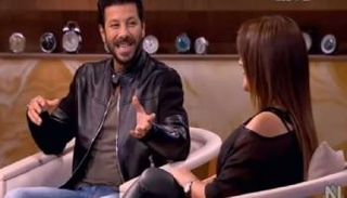 إياد نصار وزوجته خلال البرنامج