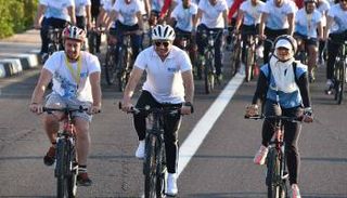 السيسي خلال مشاركته بماراثون السلام بشرم الشيخ