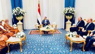 جانب من لقاء السيسي مع وزير خارجية عمان 