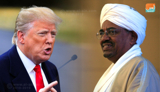 الرئيس السوداني عمر البشير والرئيس الأمريكي دونالد ترامب