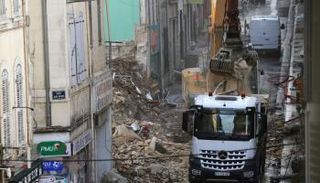 جانب من العقارات المنهارة في مدينة مارسيليا الفرنسية
