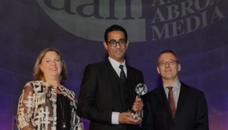 المخرج المصري مروان حامد أثناء التكريم 