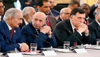 السراج وعقيلة وحفتر- أرشيفية