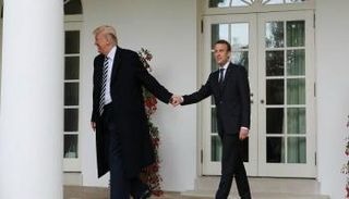 الرئيسان الأمريكي دونالد ترامب والفرنسي إيمانويل ماكرون - أ.ف.ب