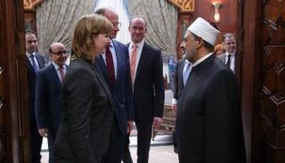 الدكتور أحمد الطيب شيخ الأزهر ورئيسة لجنة حقوق الإنسان الألمانية