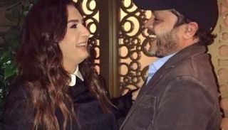 الممثل المصري محمد هنيدي وزوجته السيدة عبير السري