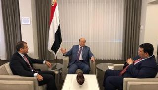 عبد ربه منصور هادي خلال لقاء نائب وزير خارجية اليمن