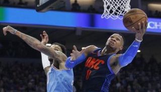 راسل وستبروك خلال اللقاء