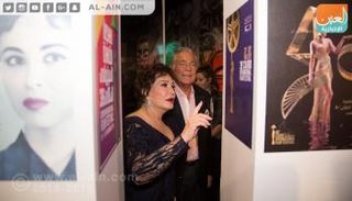 الفنانة لبلبة والفنان مصطفى فهمي في جولة بمعرض "40 سنة مهرجان"