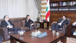 الحريري خلال لقائه وزيرة الاستثمار المصرية