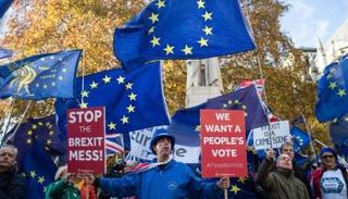 مظاهرة مناهضة لبريكست في بريطانيا
