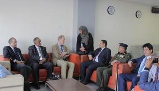 جانب من لقاء  الوزير اليمني والوفد الأممي