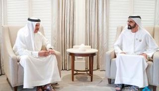 الشيخ محمد بن راشد آل مكتوم والدكتور عبداللطيف بن راشد الزياني